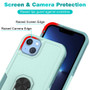 Cubix Mystery Case for Apple iPhone 14 Plus Military Grade Shockproof with Metal Ring Kickstand for Apple iPhone 14 Plus Phone Case - Aqua