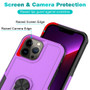 Cubix Mystery Case for Apple iPhone 13 Pro Max Military Grade Shockproof with Metal Ring Kickstand for Apple iPhone 13 Pro Max Phone Case - Purple
