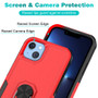 Cubix Mystery Case for Apple iPhone 14 Plus Military Grade Shockproof with Metal Ring Kickstand for Apple iPhone 14 Plus Phone Case - Red