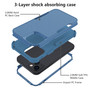 Cubix Capsule Back Cover For Apple iPhone 13 mini Shockproof Dust Drop Proof 3-Layer Full Body Protection Rugged Heavy Duty Durable Cover Case (Navy Blue)