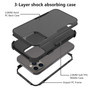 Cubix Capsule Back Cover For Apple iPhone 13 Pro Shockproof Dust Drop Proof 3-Layer Full Body Protection Rugged Heavy Duty Durable Cover Case (Black)