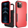 Cubix Capsule Back Cover For Apple iPhone 12 Pro Max (6.7 Inch) Shockproof Dust Drop Proof 3-Layer Full Body Protection Rugged Heavy Duty Durable Cover Case (Red)