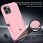 Cubix Capsule Back Cover For Apple iPhone 13 Pro Shockproof Dust Drop Proof 3-Layer Full Body Protection Rugged Heavy Duty Durable Cover Case (Pink)