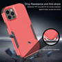 Cubix Capsule Back Cover For Apple iPhone 13 Pro Max Shockproof Dust Drop Proof 3-Layer Full Body Protection Rugged Heavy Duty Durable Cover Case (Red)