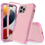 Cubix Capsule Back Cover For Apple iPhone 13 Pro Max Shockproof Dust Drop Proof 3-Layer Full Body Protection Rugged Heavy Duty Durable Cover Case (Pink)