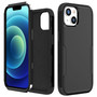 Cubix Capsule Back Cover For Apple iPhone 14 Shockproof Dust Drop Proof 3-Layer Full Body Protection Rugged Heavy Duty Durable Cover Case (Black)