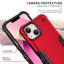 Cubix Armor Series Apple iPhone 13 mini Case [10FT Military Drop Protection] Shockproof Protective Phone Cover Slim Thin Case for Apple iPhone 13 mini (Red)
