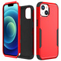 Cubix Capsule Back Cover For Apple iPhone 14 Shockproof Dust Drop Proof 3-Layer Full Body Protection Rugged Heavy Duty Durable Cover Case (Red)