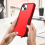 Cubix Capsule Back Cover For Apple iPhone 14 Shockproof Dust Drop Proof 3-Layer Full Body Protection Rugged Heavy Duty Durable Cover Case (Red)