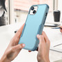 Cubix Capsule Back Cover For Apple iPhone 14 Shockproof Dust Drop Proof 3-Layer Full Body Protection Rugged Heavy Duty Durable Cover Case (Aqua)