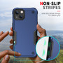 Cubix Armor Series Apple iPhone 13 Case [10FT Military Drop Protection] Shockproof Protective Phone Cover Slim Thin Case for Apple iPhone 13 (Navy Blue)