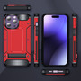 Cubix [Tough Armor] Case for Apple iPhone 13 Pro Max [Military-Grade Drop Tested] Slim Rugged Defense Shield Shock Resistant Hybrid Heavy Duty Back Cover Kickstand (Red)