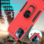 Cubix Mystery Case for Apple iPhone 12 Pro / iPhone 12 (6.1 Inch) Military Grade Shockproof with Metal Ring Kickstand for Apple iPhone 12 Pro / iPhone 12 (6.1 Inch) Phone Case - Red