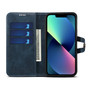 Cubix Wallet Flip Cover for Apple iPhone 14 Case Premium Luxury Leather Wallet Case Magnetic Closure Flip Cover with Stand and Card Slot (Navy Blue)