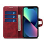 Cubix Wallet Flip Cover for Apple iPhone 14 Case Premium Luxury Leather Wallet Case Magnetic Closure Flip Cover with Stand and Card Slot (Red)