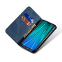 Cubix Denim Flip Cover for Redmi Note 8 Case Premium Luxury Slim Wallet Folio Case Magnetic Closure Flip Cover with Stand and Credit Card Slot (Blue)