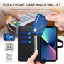 Cubix Wallet Flip Cover for Apple iPhone 14 Pro Case Premium Luxury Leather Wallet Case Magnetic Closure Flip Cover with Stand and Card Slot (Black)