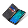 Cubix Denim Flip Cover for Redmi Note 8 Pro Case Premium Luxury Slim Wallet Folio Case Magnetic Closure Flip Cover with Stand and Credit Card Slot (Black)