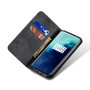 Cubix Denim Flip Cover for Oneplus 7T Pro / One Plus 7T Pro / 1+7T Pro Case Premium Luxury Slim Wallet Folio Case Magnetic Closure Flip Cover with Stand and Credit Card Slot (Black)