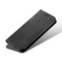 Cubix Denim Flip Cover for Oneplus 7T Pro / One Plus 7T Pro / 1+7T Pro Case Premium Luxury Slim Wallet Folio Case Magnetic Closure Flip Cover with Stand and Credit Card Slot (Black)