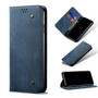 Cubix Denim Flip Cover for OPPO F15 Case Premium Luxury Slim Wallet Folio Case Magnetic Closure Flip Cover with Stand and Credit Card Slot (Blue)