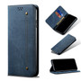 Cubix Denim Flip Cover for OnePlus 8T Case Premium Luxury Slim Wallet Folio Case Magnetic Closure Flip Cover with Stand and Credit Card Slot (Blue)