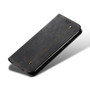 Cubix Denim Flip Cover for OnePlus Nord Case Premium Luxury Slim Wallet Folio Case Magnetic Closure Flip Cover with Stand and Credit Card Slot (Black)