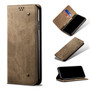 Cubix Denim Flip Cover for Vivo V21 5G Case Premium Luxury Slim Wallet Folio Case Magnetic Closure Flip Cover with Stand and Credit Card Slot (Khaki)