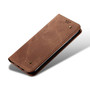 Cubix Denim Flip Cover for Vivo V21 5G Case Premium Luxury Slim Wallet Folio Case Magnetic Closure Flip Cover with Stand and Credit Card Slot (Brown)