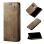 Cubix Denim Flip Cover for Vivo V23 Pro 5G Case Premium Luxury Slim Wallet Folio Case Magnetic Closure Flip Cover with Stand and Credit Card Slot (Khaki)