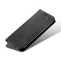 Cubix Denim Flip Cover for Realme 9 Pro+ / Plus Case Premium Luxury Slim Wallet Folio Case Magnetic Closure Flip Cover with Stand and Credit Card Slot (Black)
