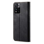 Cubix Denim Flip Cover for Xiaomi 11i 5G / 11i Hypercharge Case Premium Luxury Slim Wallet Folio Case Magnetic Closure Flip Cover with Stand and Credit Card Slot (Black)