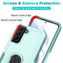 Cubix Mystery Case for Samsung Galaxy S21 Plus Military Grade Shockproof with Metal Ring Kickstand for Samsung Galaxy S21 Plus Phone Case - Aqua