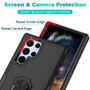 Cubix Mystery Case for Samsung Galaxy S22 Ultra Military Grade Shockproof with Metal Ring Kickstand for Samsung Galaxy S22 Ultra Phone Case - Black