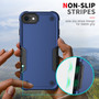 Cubix Armor Series Apple iPhone 8 / iPhone 7 / iPhone SE 2020/2022 Case [10FT Military Drop Protection] Shockproof Protective Phone Cover Slim Thin Case for Apple iPhone 8 / iPhone 7 / iPhone SE 2020/2022 (Navy Blue)