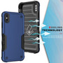Cubix Armor Series Apple iPhone XS / iPhone X (5.8 Inch) Case [10FT Military Drop Protection] Shockproof Protective Phone Cover Slim Thin Case for Apple iPhone XS / iPhone X (5.8 Inch) (Navy Blue)