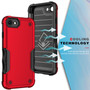 Cubix Armor Series Apple iPhone 8 / iPhone 7 / iPhone SE 2020/2022 Case [10FT Military Drop Protection] Shockproof Protective Phone Cover Slim Thin Case for Apple iPhone 8 / iPhone 7 / iPhone SE 2020/2022 (Red)