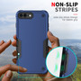Cubix Armor Series Apple iPhone 8 Plus / iPhone 7 Plus Case [10FT Military Drop Protection] Shockproof Protective Phone Cover Slim Thin Case for Apple iPhone 8 Plus / iPhone 7 Plus (Navy Blue)