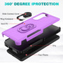 Cubix Mystery Case for Samsung Galaxy S21 Plus Military Grade Shockproof with Metal Ring Kickstand for Samsung Galaxy S21 Plus Phone Case - Purple