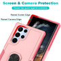 Cubix Mystery Case for Samsung Galaxy S22 Ultra Military Grade Shockproof with Metal Ring Kickstand for Samsung Galaxy S22 Ultra Phone Case - Pink