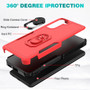 Cubix Mystery Case for Samsung Galaxy S21 Plus Military Grade Shockproof with Metal Ring Kickstand for Samsung Galaxy S21 Plus Phone Case - Red
