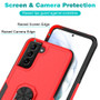 Cubix Mystery Case for Samsung Galaxy S21 Plus Military Grade Shockproof with Metal Ring Kickstand for Samsung Galaxy S21 Plus Phone Case - Red