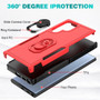 Cubix Mystery Case for Samsung Galaxy S22 Ultra Military Grade Shockproof with Metal Ring Kickstand for Samsung Galaxy S22 Ultra Phone Case - Red