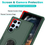 Cubix Mystery Case for Samsung Galaxy S22 Ultra Military Grade Shockproof with Metal Ring Kickstand for Samsung Galaxy S22 Ultra Phone Case - Olive Green