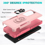 Cubix Mystery Case for Samsung Galaxy S21 Ultra Military Grade Shockproof with Metal Ring Kickstand for Samsung Galaxy S21 Ultra Phone Case - Pink