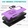 Cubix Mystery Case for Samsung Galaxy S21 Ultra Military Grade Shockproof with Metal Ring Kickstand for Samsung Galaxy S21 Ultra Phone Case - Purple