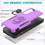 Cubix Mystery Case for Samsung Galaxy S21 Military Grade Shockproof with Metal Ring Kickstand for Samsung Galaxy S21 Phone Case - Purple
