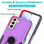 Cubix Mystery Case for Samsung Galaxy S21 Military Grade Shockproof with Metal Ring Kickstand for Samsung Galaxy S21 Phone Case - Purple