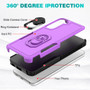 Cubix Mystery Case for Samsung Galaxy S22 Plus Military Grade Shockproof with Metal Ring Kickstand for Samsung Galaxy S22 Plus Phone Case - Purple