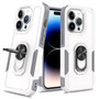 Cubix Mystery Case for Apple iPhone 15 Pro Military Grade Shockproof with Metal Ring Kickstand for Apple iPhone 15 Pro Phone Case - White